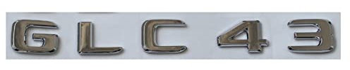 Chrom ABS Heckkoffer Buchstaben Abzeichen Emblem Embleme Aufkleber passend for Mercedes Benz GLC Klasse GLC43 AMG 2017+ (Size : AMG)