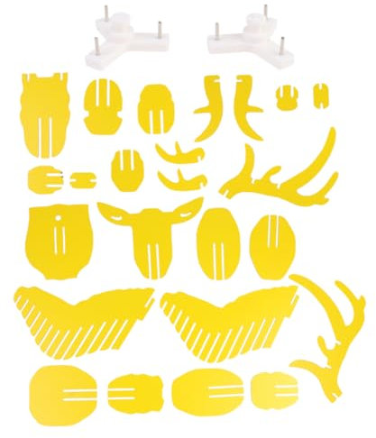 Zerodeko Elegant Deer Wall Decor Handmade Wooden Ornament Home Decor for Living Room