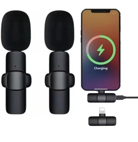 K9 Wireless Lapel Microphone Professional Podcast multimedia HD Rechargeable microphone for Iphone Android