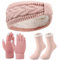 Kaisibum Winter Stirnband Handschuhe Socken Set Damen Touchscreen Handschuhe Weiche Wärmer Winter Geschenke für Frauen, Geburtstag Geschenk für Mama Freundin Lehrer