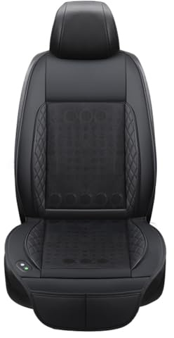 KOBONA Coussin de siège de Massage avec Ventilation 12/24 V avec Dissipation de la Chaleur par Ventilateur et Tapis de siège de Massage rafraîchissant, Housse de siège de Voiture pour voitur
