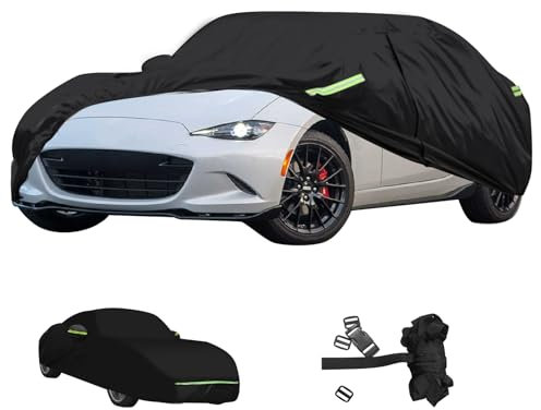 Autoabdeckung für Mazda MX-5 ND 2015-2024, mit Baumwollfutter, Allwetterschutz wasserdichte Vollgarage für Mazda MX-5 MK4, Outdoor Sonne Schnee Regen Staub Autoschutzabdeckung