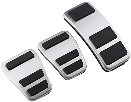 Fußstütze Pedale Für Ford Für Fiesta MK8 Für Ecosport Für Puma 2012-2023 Edelstahl Auto Pedal Pads Abdeckung MT at Auto Styling Teile Bremse Pedalkappen(MT)