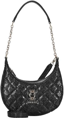 GUESS Damen Bessey Hobo Umhängetasche, Schwarz