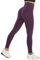 JOYSPELS Sport Leggings Damen, High Waist Push Up Sportleggins Sporthose Gym Scrunch Leggins Lang, Bordeauxrot M