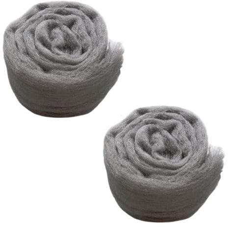 Paille de Fer/Laine d’Acier 0000 – Lot de 2 Rouleaux – Idéal pour le Travail du Bois et le Nettoyage des Métaux
