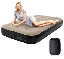 Pefitqap Single Air Mattress, 2025 Upgrated Single Air Bed with Built in Electric pump-NO SOCKET NEEDED,blow up mattress Self Inflating Guest Bed for Home or Camping,190x98x25cm