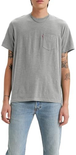 Levi's Ss Classic Pocket Tee Mid Tone Grey Heat
