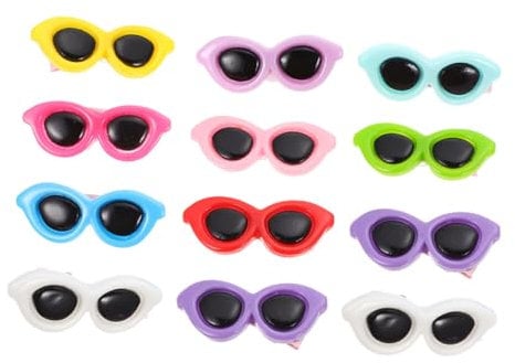 TOYANDONA 12stücke Teiliges Bunte Sonnenbrillen-haarklammern Für Haustiere Niedliche Clips Geeignet Für Katzen Und Hunde Festigende Kopfbedeckung Für Party Und Fotoshooting
