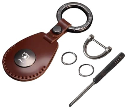 Porte Clef Voiture pour Lamborghini Aventador LP 780-4 Ultimae Coupe 2021+, Porte-clés, Porte Clé Personnalisé, Porte-clés en Cuir, Accessoire Voiture,Red