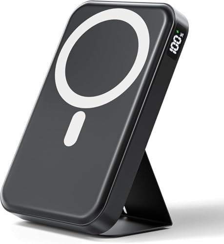 Powerbank für Magsafe, Magnetische Power Bank 12000mAh, PD 22.5W Schnellladung Kabellose Powerbank mit USB-C-Eingänge&Ausgang und LED-Display für iPhone 16/15/14/13/12/Pro/Pro Max Serie.