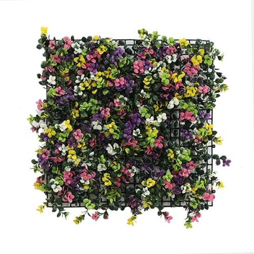 HavenDomicile Erba artificiale decorazione da parete in plastica verde prato quadrato erba finta pianta casa giardino interno esterno sfondo tappetino decorativo (7)