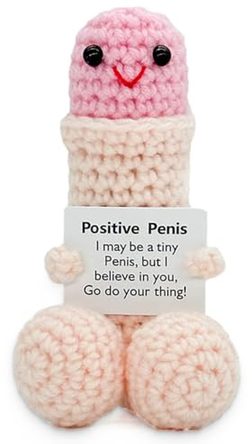Positive Cadeau Fun & Vitaminé Pénis, Peluche Souriante, Poupee Humour & Motivation, Surprise Collegue Bureau, Fete Fille Garcon, Idee Feel Good, Deco Chambre Drole, Doudou Booster Moral