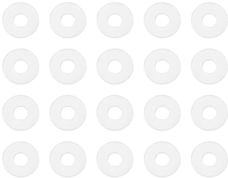 PATIKIL M8 Silicone Flat Washer 8mm ID 22mm OD 2mm Thick White 20Pcs | Plain Washer Grommets,O-Ring Sealing Gasket Spacer.for Faucet Pipe Water Hose Shower Door Handles