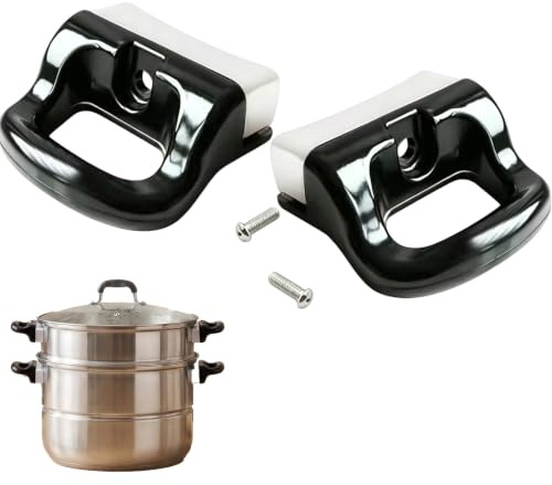 Juego de 2 Piezas de Mango de Repuesto para Olla – Mango de Baquelita con Tornillos, Ideal para Ollas a Presión, Vaporera y Sartenes, Utensilios de Cocina para el Hogar, Instalación Rápida