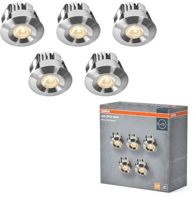 Osram Mini Spot LED Einbaustrahler Set 6W Satin-Nickel IP44