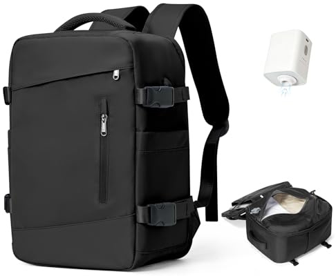 SZSYCN Vacuum Backpack Travel Bag With Pump Ryanair Cabin Size Bag 40x30x20 | Carry On Baggage For Flights Large Travel Backpack 40x30x20 With Vacuum Pump Women Men Casual Daypack Fit 16 Inch Laptop