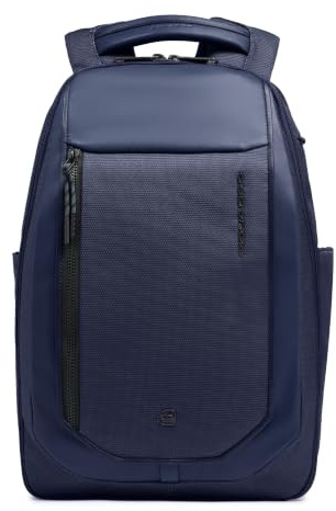 Piquadro Laptop Reiserucksack 14 aus recycled Stoff Unisex Leder und Stoff blau