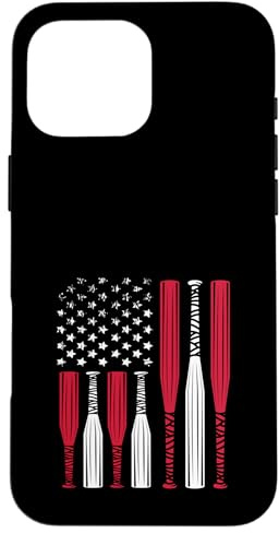 American Flag Made Of Baseball Bats Patriotic USA Case for iPhone 16 Pro Max