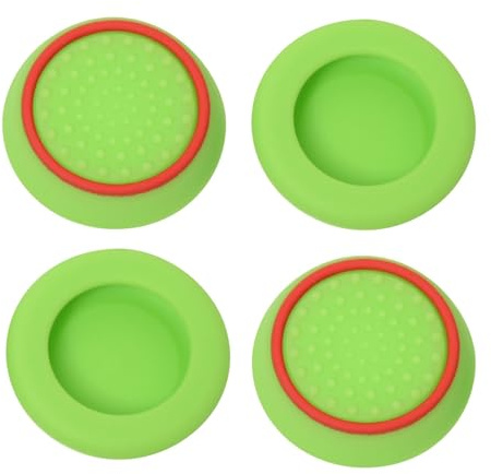 4 Pezzi Di Tappi For Impugnatura For Pollice Silenzio Compatibili Con PS5/PS4/Xbox One/Xbox One Elite/8BitDo SN30 Pro/Switch Pro Joystick Controller(Green red)