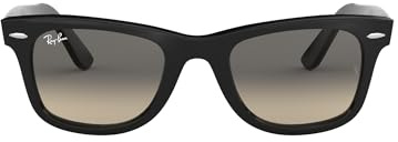 Ray-Ban RB2140 Original Wayfarer Square Sunglasses, Black/Crystal Grey Gradient, 50 mm