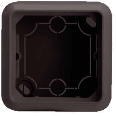 Elso 234112 Aufputzgehäuse 1-Fach zur Aufnahme Geräte bei UP-Montage, braun