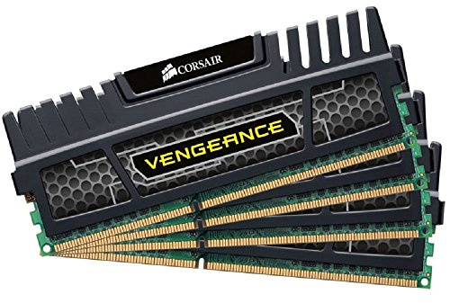 Corsair CMZ16GX3M4A1600C9 Vengeance 16GB Arbeitsspeicher ((4x4GB) DDR3 1600 Mhz CL9 XMP) schwarz