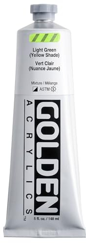 GOLDEN Heavy Body Acrylics, Light Green (Yellow Shade), 5 fl. oz. Tube