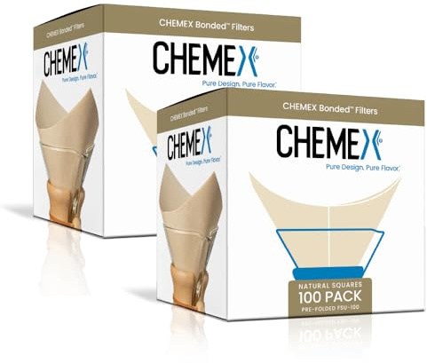 Chemex Filter, natürlich, quadratisch, 100 ct, 2 Stück