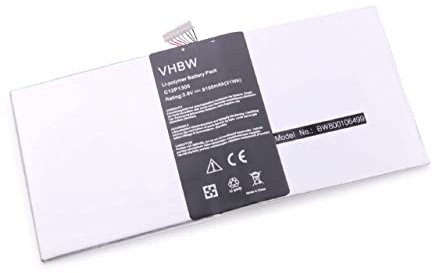 vhbw batería 8150mAh (3.8V) para Netbook Pad Tablet ASUS Transformer TF70, TF701T, K00C por C12P1305, C12-P1305.