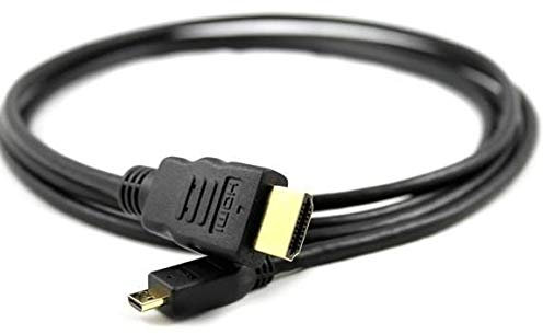 HDMI cable for Pentax digital compact cameras. Compatible with Optio W90, WG-1/GPS, WG-2/GPS, WG-3/GPS, WG-10, bridge X90, X-5, and Hybrid system Q, Q10, Q7 By DragonTrading®