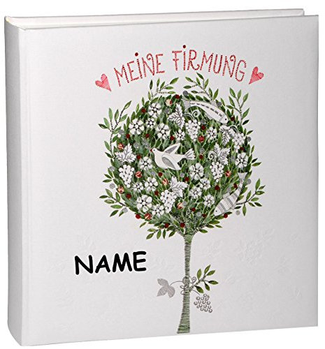Fotoalbum/Firmungsalbum - Meine Firmung - incl. Namen - Gebunden zum Einkleben - blanko - für bis zu 180 Bilder - Fotobuch/Photoalbum/Album - für Mä..