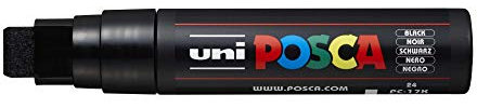 Uni Posca pc-17 K – Punta a scalpello, 17 mm, colore: Nero