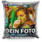 Tassendruck Foto-Kissen mit bedruckten silbernen Wendepailletten Selbst gestalten (40 x 40 cm) - mit Foto individuell Bedruckt/Personalisierte Geschenk-Idee/Deko-Kissen inkl. Füllung