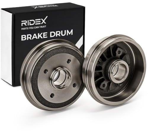 2x RIDEX Bremstrommel 123B0070 hinten für 205 II (20A/C) 4,86kg