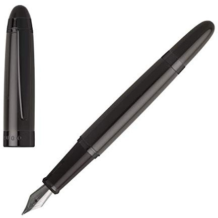 Hugo Boss Füllfederhalter Icon Schwarz Edelstahlfeder Federgröße: M, Länge: 13,8 cm, HSN0012J