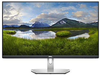 Dell S2721H 27 Inch Full HD 1080p, AMD FreeSync IPS Ultra-Thin Bezel Monitor, Built-in Speakers, Silver, Black