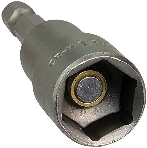 AERZETIX - C45862 - Douille/Porte-Embout 1/4'' 13mm - Pointe Magnétique/Aimantée à Empreinte 6 Pans - pour Vis Autoperceuse à Tête Hexagonale - Adaptateur/Monobloc/Outillage de Vissage - en CR-V