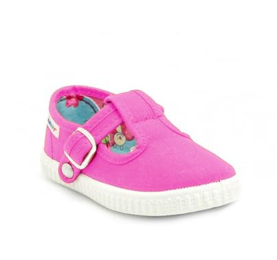 javer 61 - Sandalia Hebilla Lona Bebé niño Color: Fucsia Talla: 20