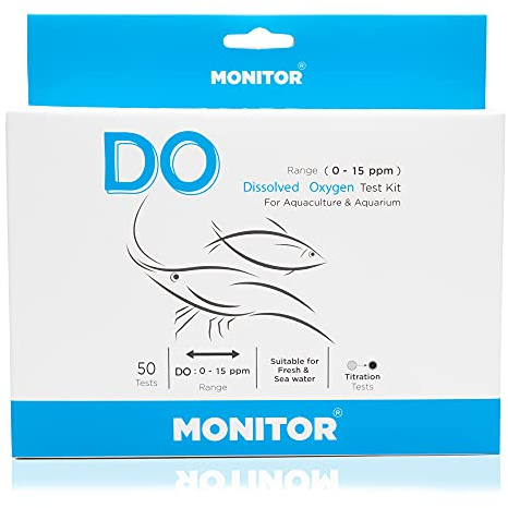 Monitor DISSOLVED Oxygen Test KIT (50 Tests) - Monitor Aquarium and aquaculture Water Quality