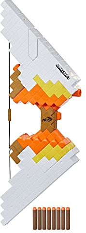 NERF Minecraft Sabrewing Motorized Blaster Bow, 8 Elite Darts, 8-Dart Clip, Electric Full Auto Toy Foam Blasters, Minecraft Toys for 8 Year Old Boys and Girls and Up