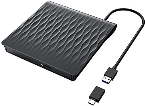 LPUNCD Externes DVD CD Laufwerk Extern USB 3.0 & Type-C, 2025 Upgrade Externes DVD Laufwerk für Laptop Externer CD/DVD Brenner +/-RW für Desktop, Kompatibel mit Windows 11/10/XP/8/7/Vista/Linux/MacOS