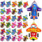 Wieat 30 Pcs Mini Pull Back Airplanes Vehicle for Kids, Party Bag Fillers, Friction Powered Push and Go Aeroplane, Birthday Party Bags, 3+ Year Old Educational Toys for Toddlers, Boys, and Girls