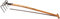 Dunghacke mit Federdülle, 210x220x185 mm, 4 Zinken und lackiertem 110cm Eschen-T-Stiel