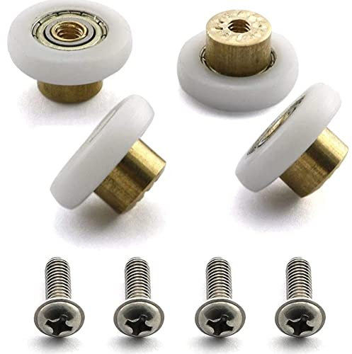 NA Rollen für Duschkabinentür, Edelstahl, Durchmesser 20mm/23mm/25mm/27mm, 4 Stück