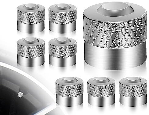 KAPSING 8 Stück Silber Ventilkappen Auto Metall Ventilkappen Fahrrad Ventilkappen Motorrad Reifenventilkappen Autoventil Kappe