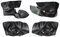 OZEQO 4 pièces en Cuir Texture Carbone avec Garniture de Couverture de Panneau d'accoudoir de Porte à Point Rouge, Convient pour VW Golf 5 Jetta 2005-2010,