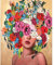 UNIQUORS 5D DIY Diamant Painting Bilder Blumen, Diamond Painting Erwachsene Frau, Diamant Malerei Kinder Bunt, Strass Stickerei Kreuzstich Kits für Home Wanddeko 30x40cm