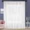 Generisch Gardinen mit Kräuselband Fertiggardine halbtransparent Voile Bleiband Vorhang Wohnzimmer Schlafzimmer Fenster Vorhänge Weiß (HxB 170x200 cm)