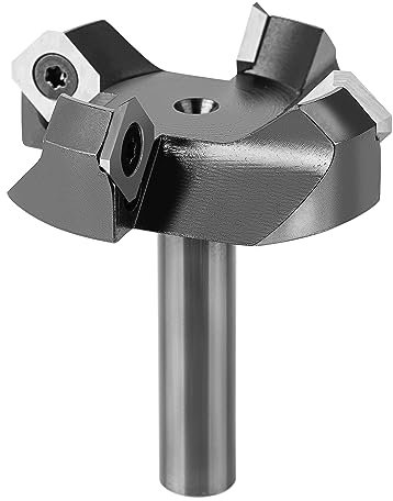 SpeTool Fresa per Spianare Diametro Gambo 12 mm con 4 Inserti in Carburo di Tungsteno Fresatrice Verticale Legno Fresa a Spianare per Legno Fresa CNC Diametro di Taglio 60 mm Fraiser